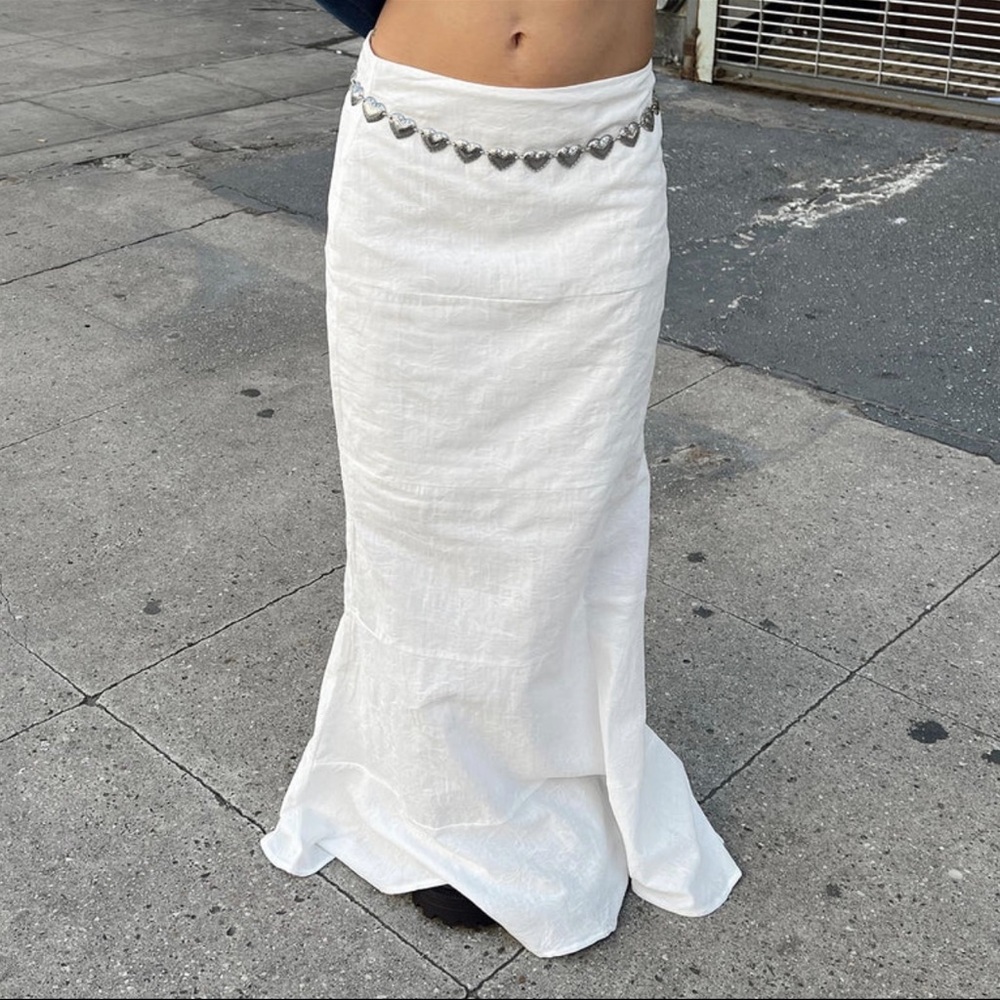 Princess Polly White Maxi Skirt